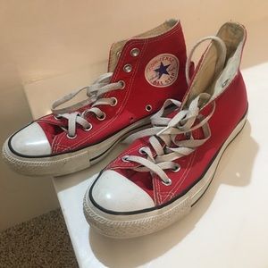 Red High Top Converse